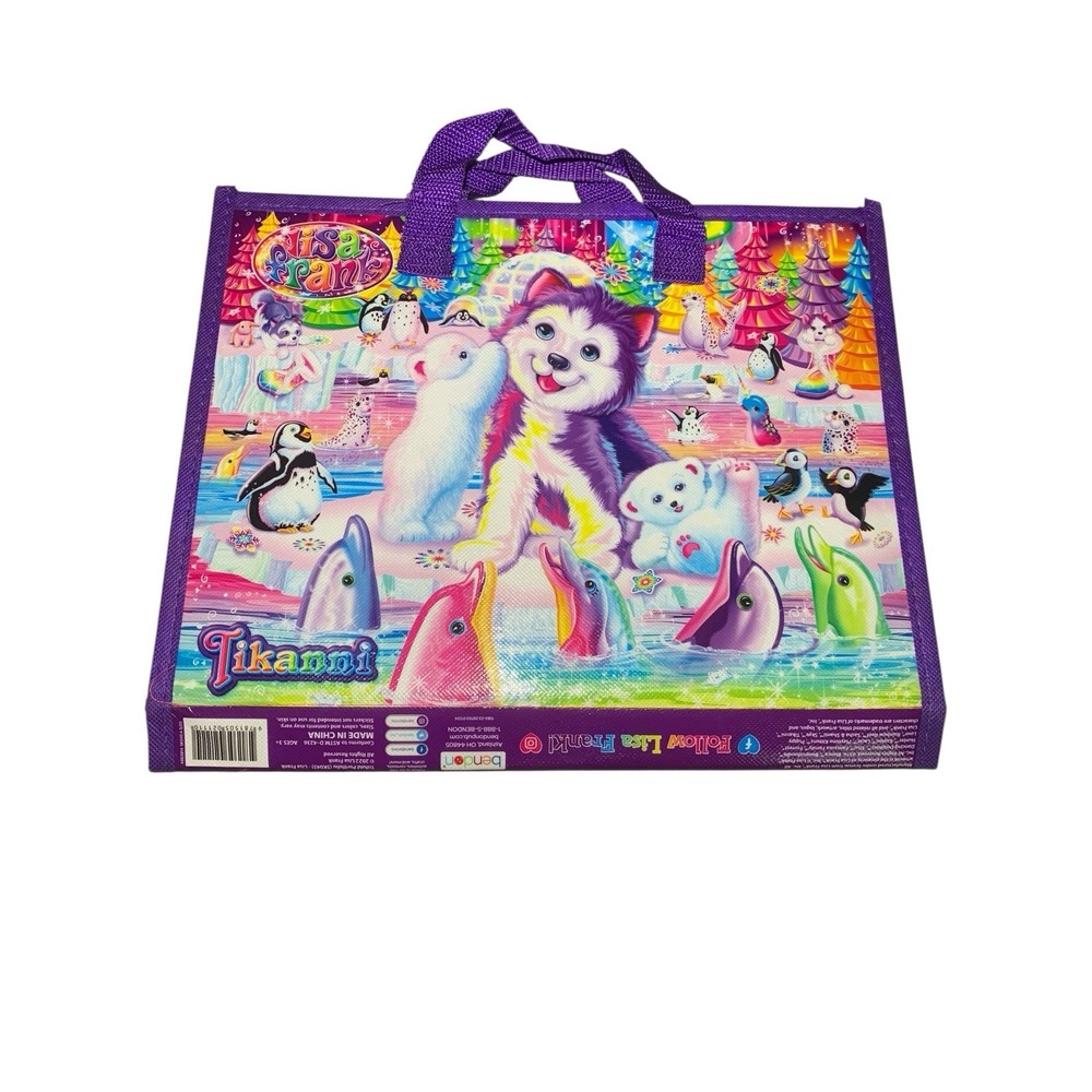 Lisa Frank Tikanni Husky Trifold Portfolio Storage Case Folder Art School SK045